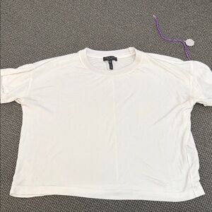 Rag & Bone double layered heavy White tshirt Top cropped